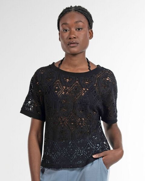 Alma & Lovis Edles Spitzenshirt aus Bio-Baumwolle mit Elasthan | Lace Shirt
