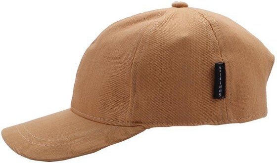 Kinder Cap GOTS zertifiziert Bio-Baumwolle Orange-Braun uni verstellbar bequem Sonnenschutz – Walkiddy