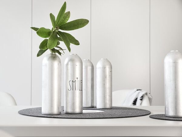 werkvoll by Lena Peter Upcycling Feuerlöscher Kerzenhalter/Vase FIRE - neutral