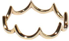 ting goods Waves Ring, Messing oder Sterling Silber