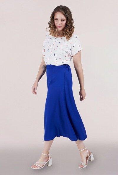 l'amour est bleu Ausgestellter Ecovero Viskose Rock