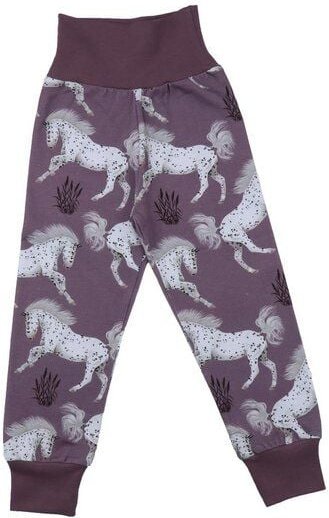 Krabbelhose Lila „Schimmel Horses“ aus GOTS-zertifizierter Bio-Baumwolle – Walkiddy