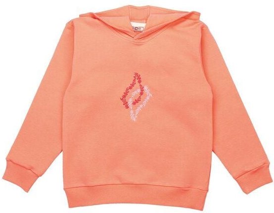 Cotokids Kinder Kapuzenpullover – Koralle mit Paisleymotiv, weich & bequem | von Walkiddy