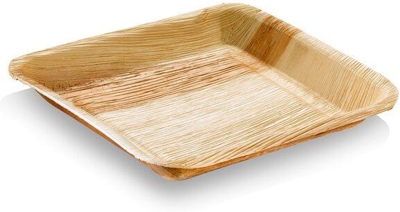 naturesse® Eckiger Camping Palmblatt Teller