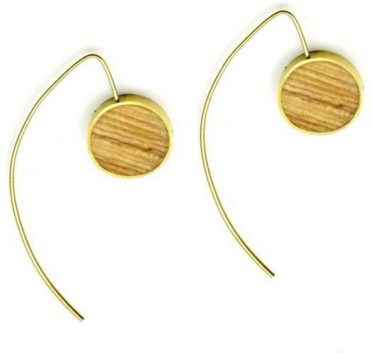 Bawa Hope Messingohrring mit Holz