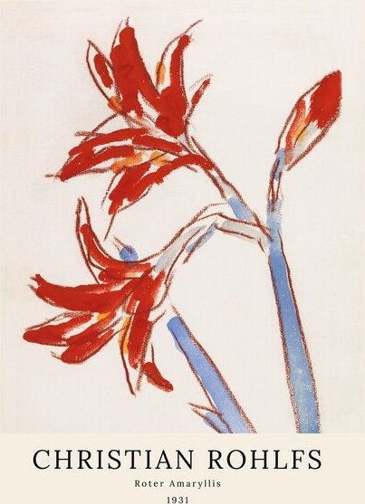 Photocircle Poster / Leinwandbild / Kunst - Christian Rohlfs: Roter Amaryllis