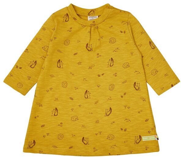 loud + proud Babys & Kinder Kleid Slub Jersey mit Druck, GOTS-zertifiziert