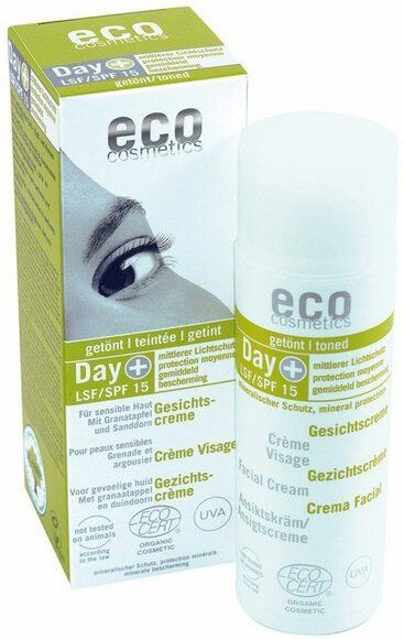Thumbnail - eco cosmetics Gesichtscreme LSF 15 getönt mit Granatapfel und Sanddorn