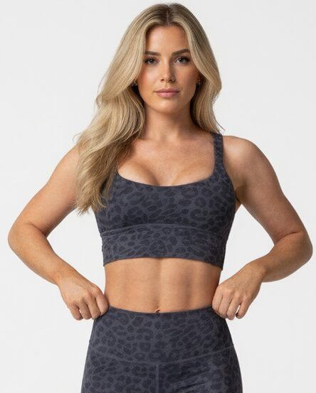 Yoga Hero Sport BH Leopard ecoNYL mit herausnehmbaren Pads