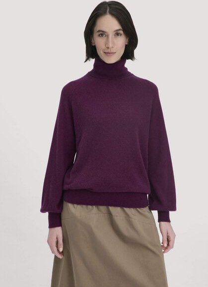 hessnatur Strick Rollkragen Pullover Relaxed BETTER RECYCLING aus reinem Kaschmir