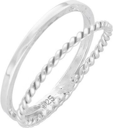 pakilia Silber Ring Kordel doppel gedreht Fair-Trade und handmade Große US 7