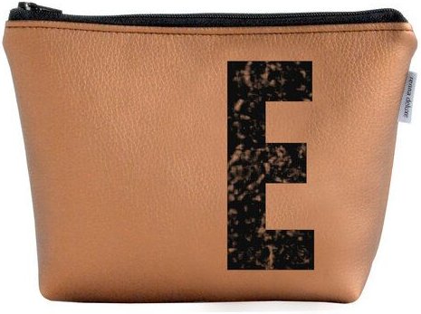 renna deluxe Kosmetiktasche und Kulturtasche personalisiert mit Monogramm - bronze