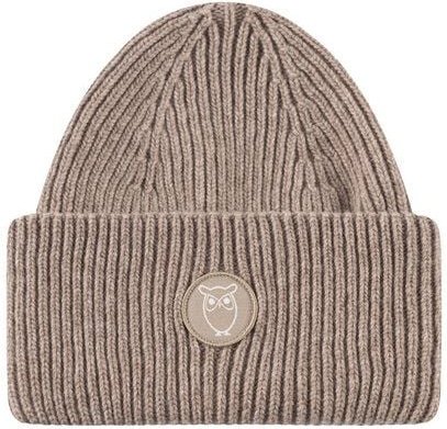 KnowledgeCotton Apparel Woll-Mütze - Rib Beanie - aus 100% Merino Wolle