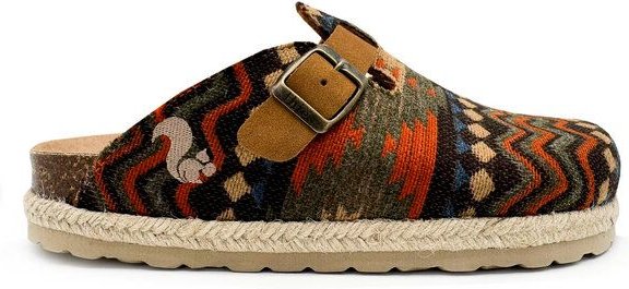 Vegane thies ® Eco Bio Yosemite Clogs aus rec. textilen Material mit Kork-Tieffussbett