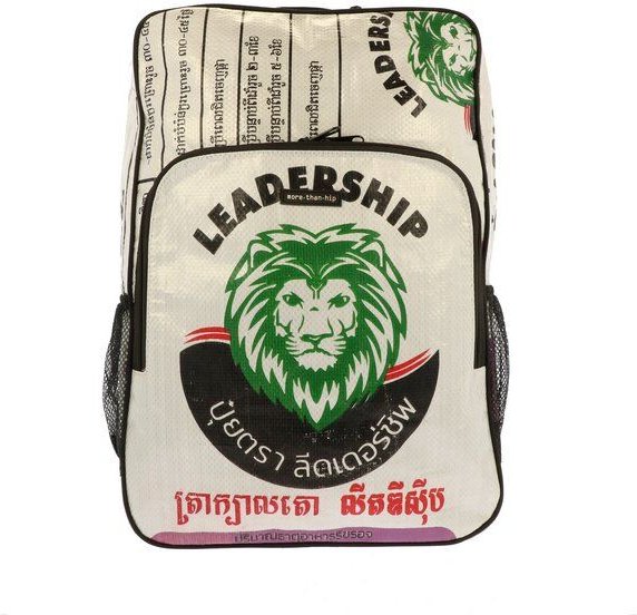 MoreThanHip Laptop-Rucksack 15,6 Zoll aus recycelten Zement- oder Fischfuttersäcken - Trong