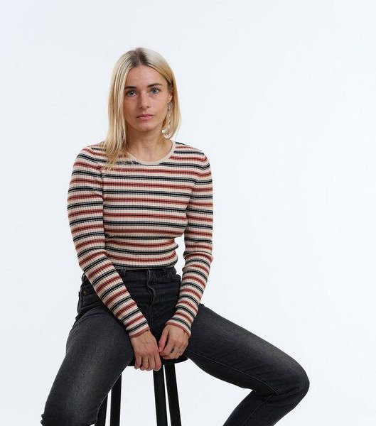 GARY MASH Gestricktes Rib Longsleeve Yuma aus Biobaumwolle