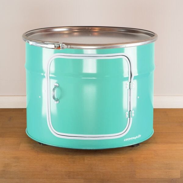 Lockengelöt Bob mit Tür - Couchtisch aus einem Hamburger Ölfass - verschiedene Farben