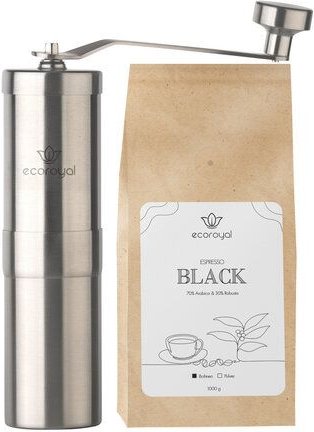 Ecoroyal Kaffeemühle manuell + 1kg Bohnen