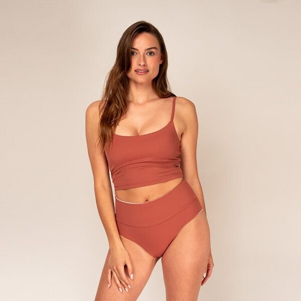 Woodlike Ocean Evolve Long Top - white / rose brown / lila
