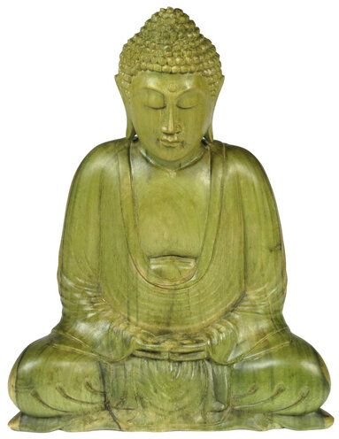 Just Be Dhyana Buddha Hibiskusholz