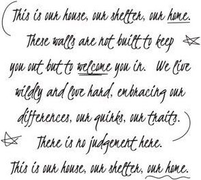 Photocircle Poster / Leinwandbild - Our House, Our Home