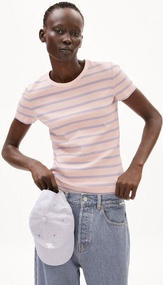 ARMEDANGELS KARDAA STRIPES T-SHIRT - Damen Ripp-T-Shirt aus Bio-Baumwoll Mix