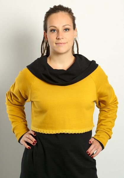 Die rote Zora Damen Kurzsweater aus Bio-Baumwolle