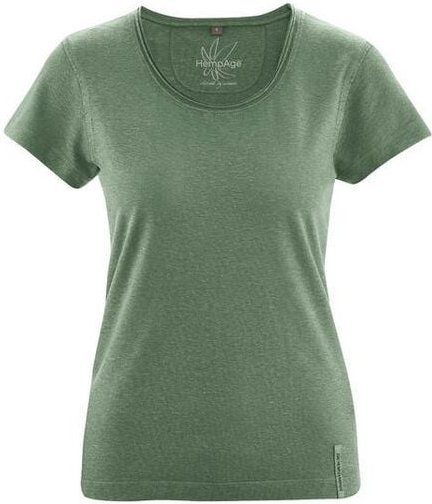 HempAge Damen T-Shirt mit Rollsaum Hanf/Bio-Baumwolle
