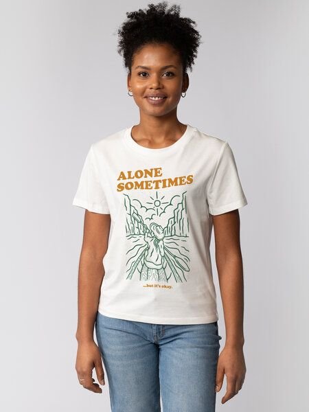 watapparel T-Shirt Frauen Alone sometimes but its okay