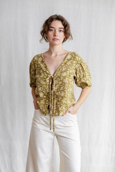 Jyoti - Fair Works Hanf/ Tencel Bluse Kalira