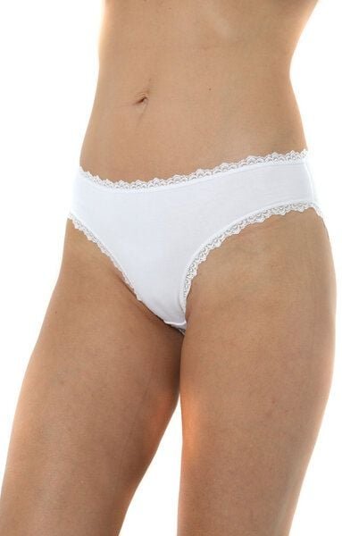 Bruno Barella "7er Pack" GOTS zertifizierte Slips mit Spitze aus Biobaumwolle in schwarz oder weiß