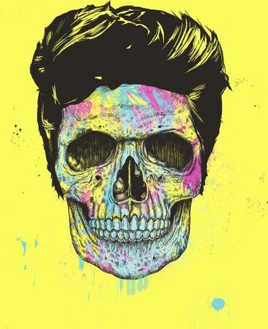 Photocircle Poster / Leinwandbild - Colour your skull