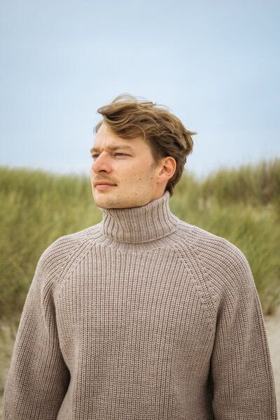NORDKAP – Grobstrick Rollkragenpullover (Herren) aus 100% Merinowolle (RWS) von SALZWASSER