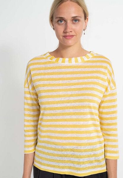 Alma & Lovis Leinenshirt im Regular-Fit aus Leinen | Leinen Ringel Shirt