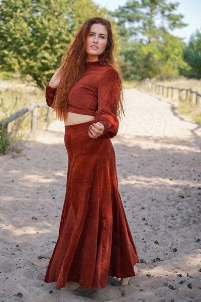 Vivien Joy Langer Cordrock mit Schwung - Marleen Rock