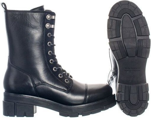 Ten Points Leder-Schnürboots mit dicker Sohle und hohem Schaft, Cecilia