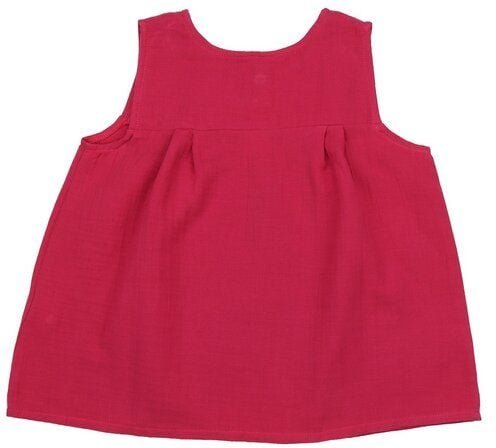 Kleinkinder Blusentop „Carmine“ in Rot aus Bio-Baumwolle – Walkiddy