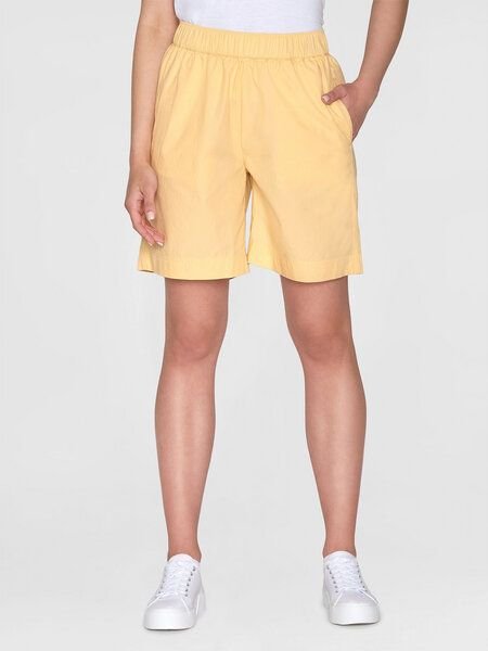 KnowledgeCotton Apparel Kurze Hose - POSEY Wide Mid-Rise Poplin Bermuda Shorts - aus Bio-Baumwolle