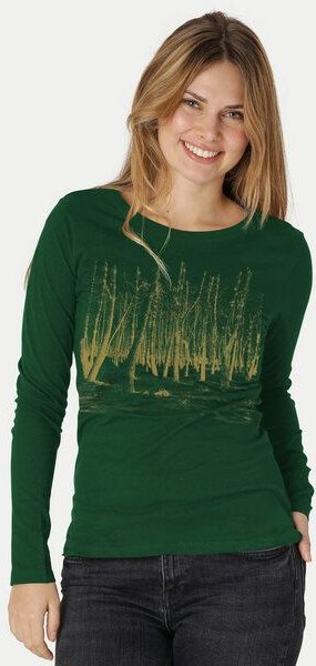 Peaces.bio - handbedruckte Biomode Damen Langarmshirt Woodland