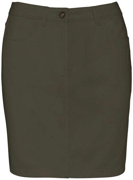 YTWOO Nachhaltiger Damenrock aus Bio-Baumwolle mit recycelten Knöpfen und Reißverschluss