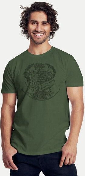 Peaces.bio - handbedruckte Biomode Bio-Herren-T-Shirt "Weltenesche"