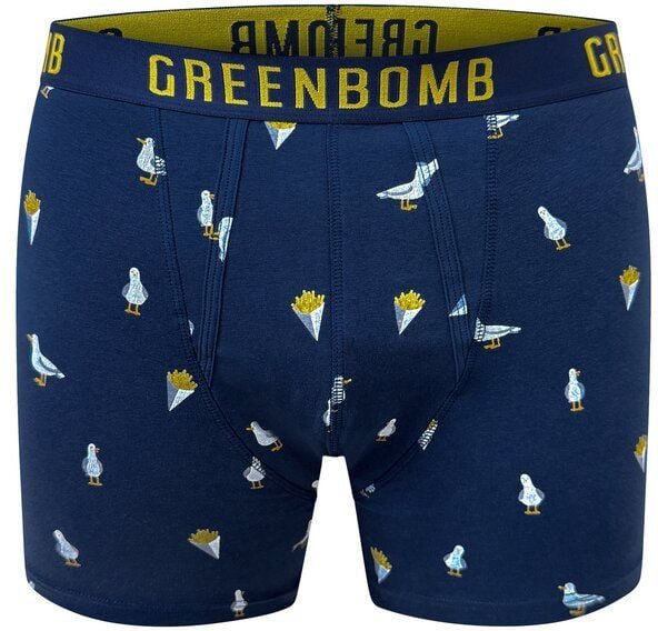 GREENBOMB Herren-Trunks Animal Seagull Fries