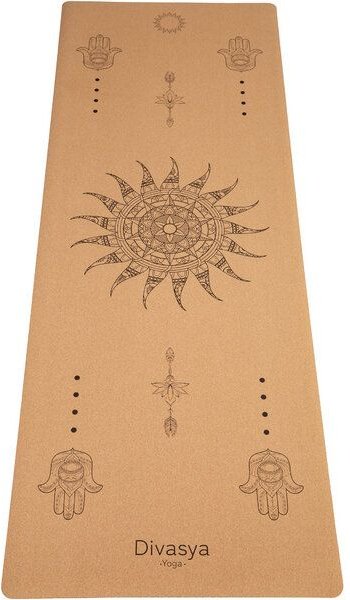 Divasya Yogamatte aus Kork & Naturkautschuk | mit Gurt & Hülle | 6 Designs