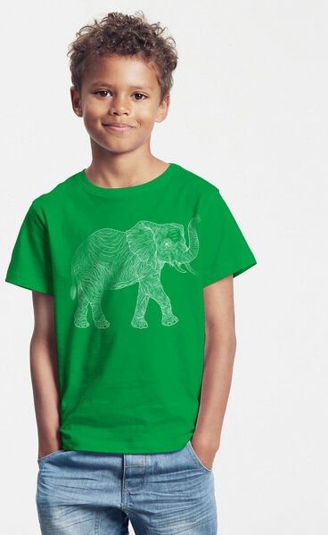 Peaces.bio - handbedruckte Biomode Bio-Kinder T-Shirt "Babyelefant"