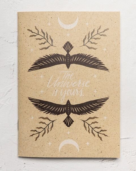 Oh Shanti Graspapier Notizheft "The universe is yours"