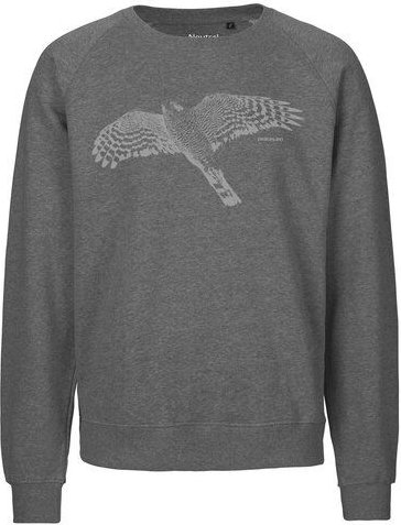 Peaces.bio - handbedruckte Biomode Bio Damen-Sweatshirt Loose Fit Sperber