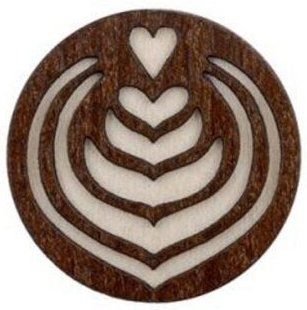 BeWooden Holzbrosche Latte Art – Handgefertigter Schmuck aus Holz