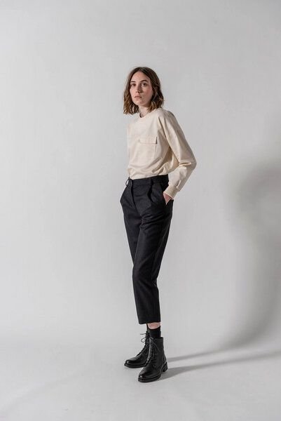 Grenzgang Damen Bundfaltenhose Madeleine Lana aus Wolle (kbT)