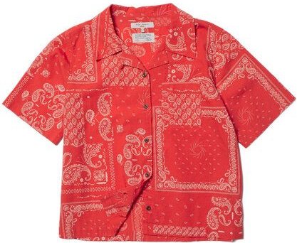 Nudie Jeans Lockere Bluse - Moa Bandana - aus Bio-Baumwolle