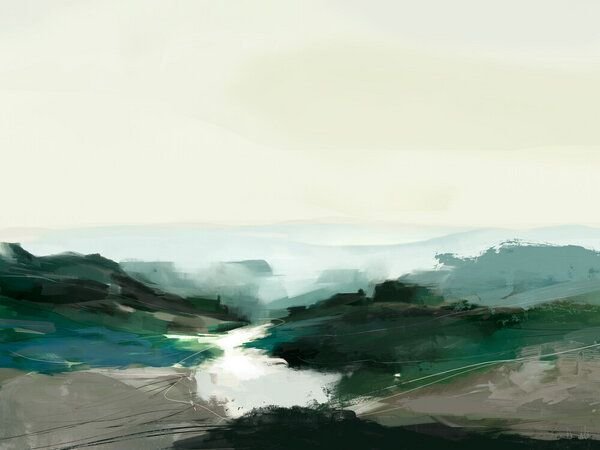 Photocircle Poster / Leinwandbild - Highland View